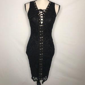 Black Tie Up Dress